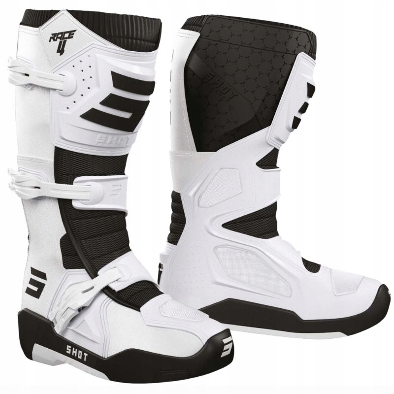 Motocyklové Topánky Offroad Štvorkolka Atv Biele Shot Race 4 White 46