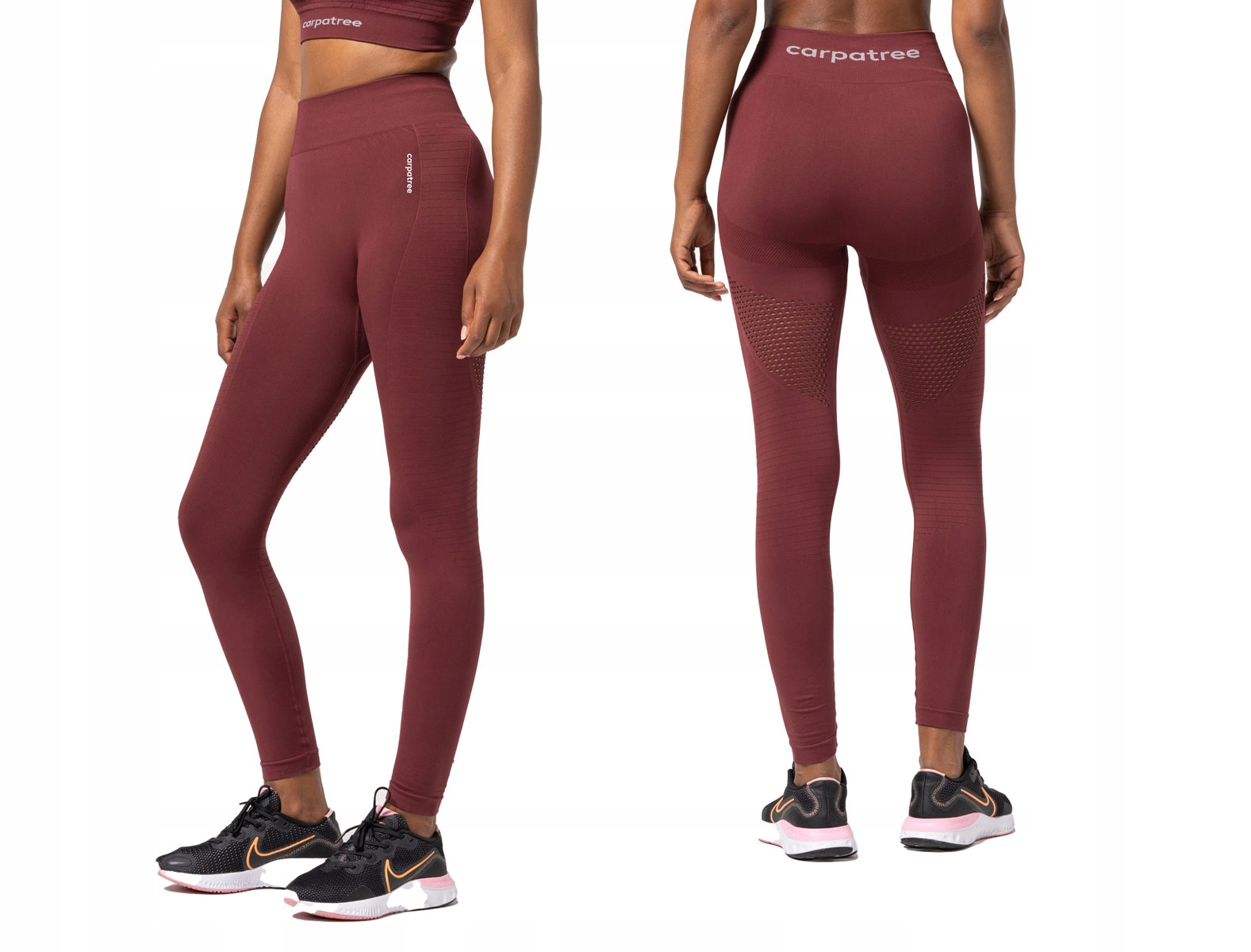 

Burgundowe Legginsy Sportowe Bezszwowe M Carpatree