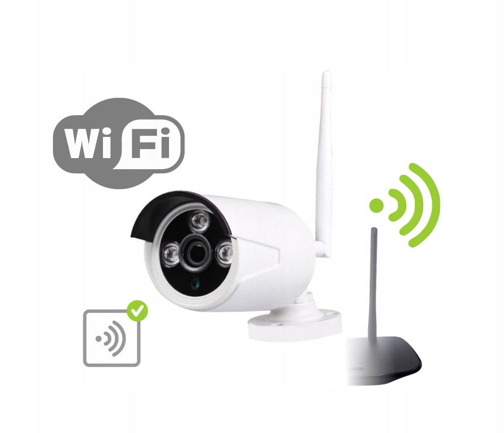 ZESTAW DO MONITORINGU WIFI 4 KAMERY 2 Mpix FULL HD Technologia inna