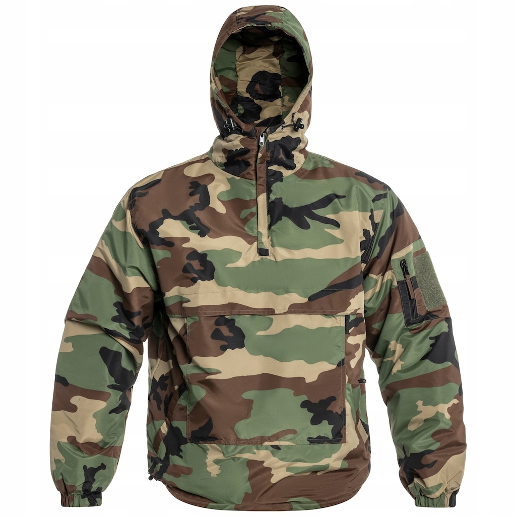 Bunda klokanka s kapucí maskáčový Mil-Tec Winter Combat Anorak Woodland M