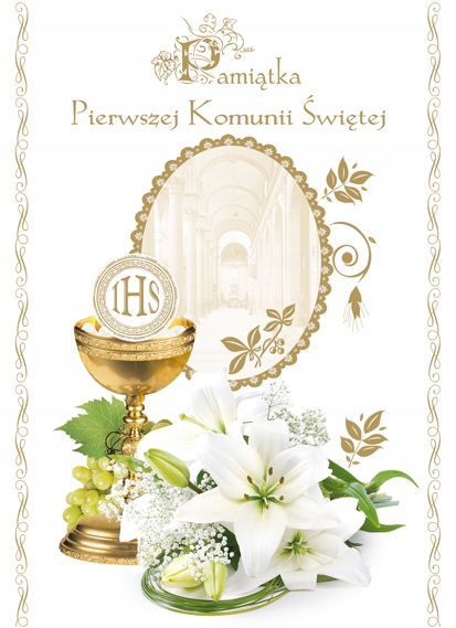 

Pamiątka Pierwszej Komunii Św Karnet Przestrzenny
