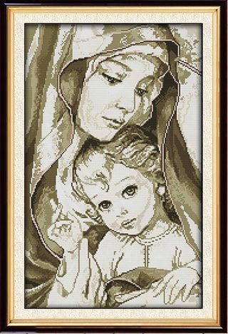 Křížková výšivka počítaná sada (kanva, mulina)