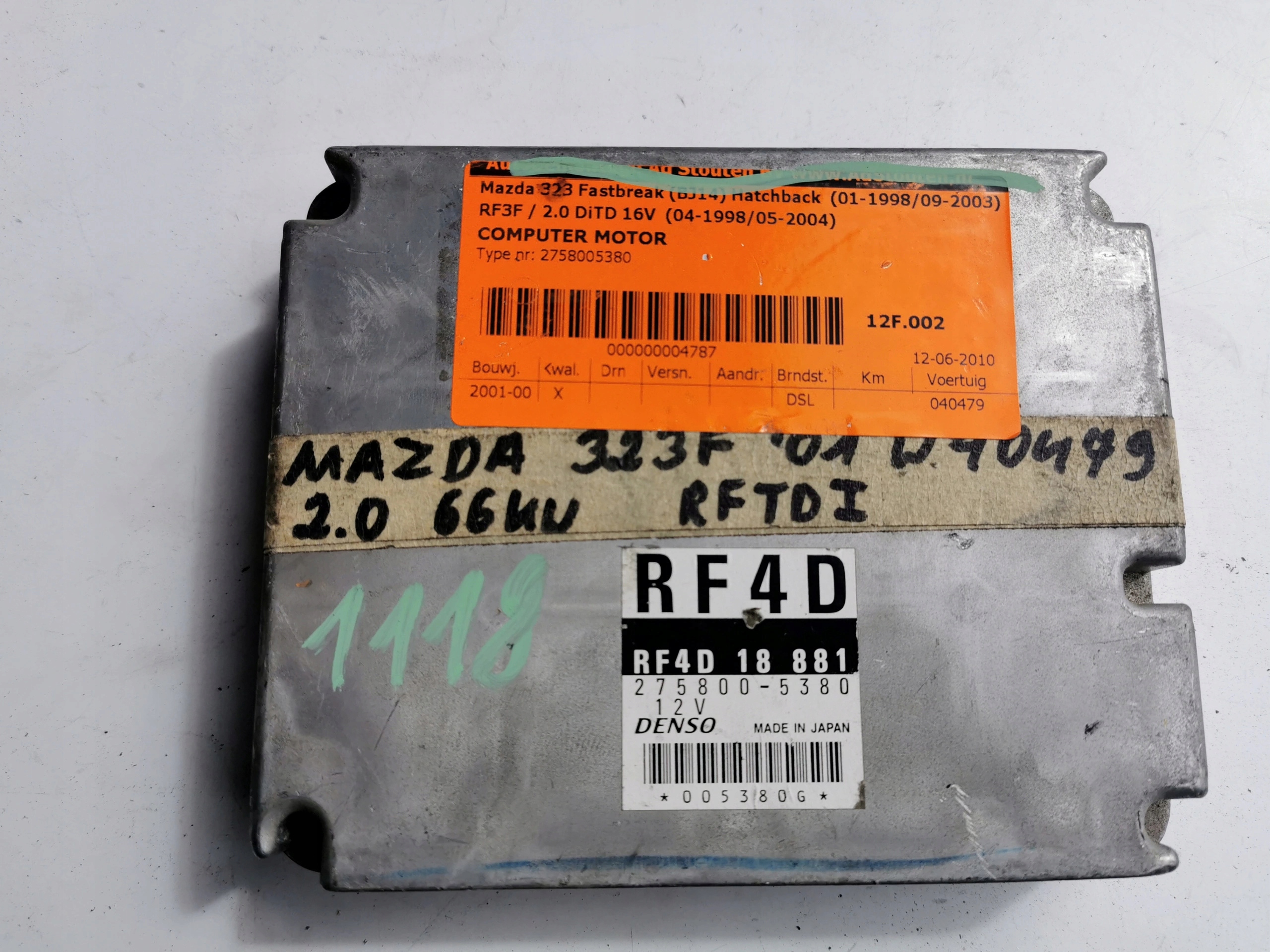 MAZDA 323 2.0D RF4D18881 275800-5380 computer ECU