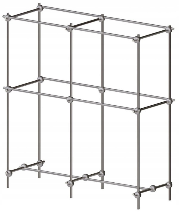 GONDOLA STOJAK NA WIESZAKI ODZIEŻ 2m SKLEPOWY