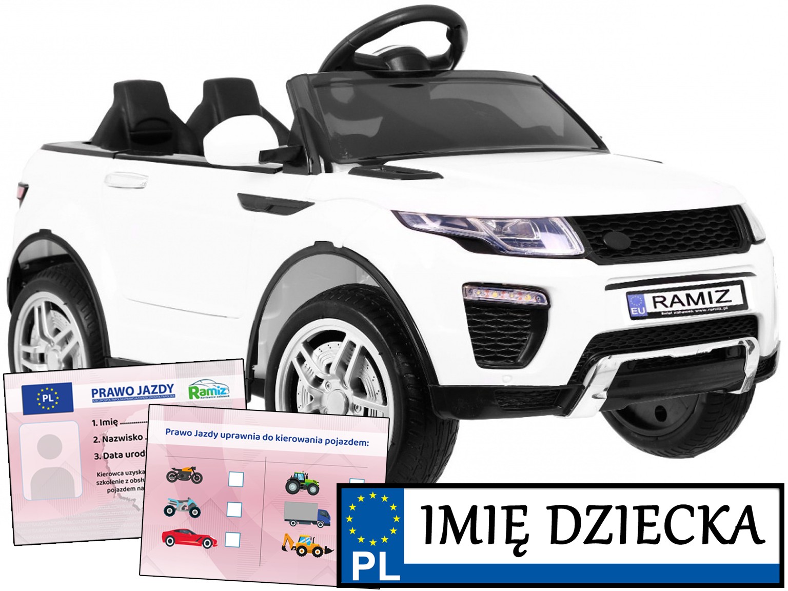 samochodzik na akumulator Rapid Racer z pilotem panel Audio piankowe koła