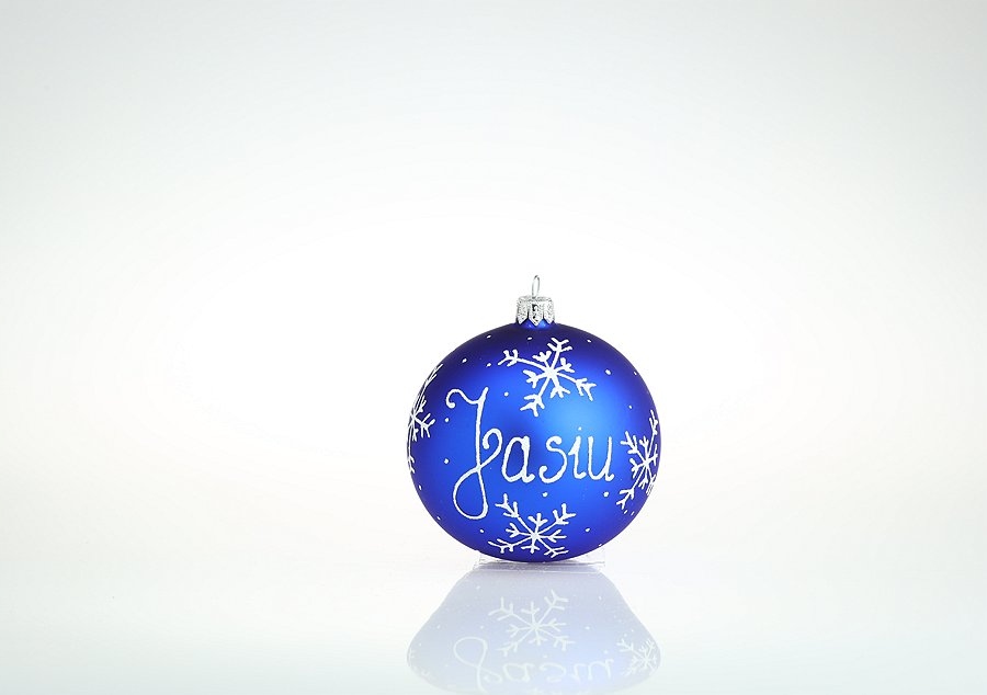 

Bombka szklana z imieniem dedykacją napisem 10cm