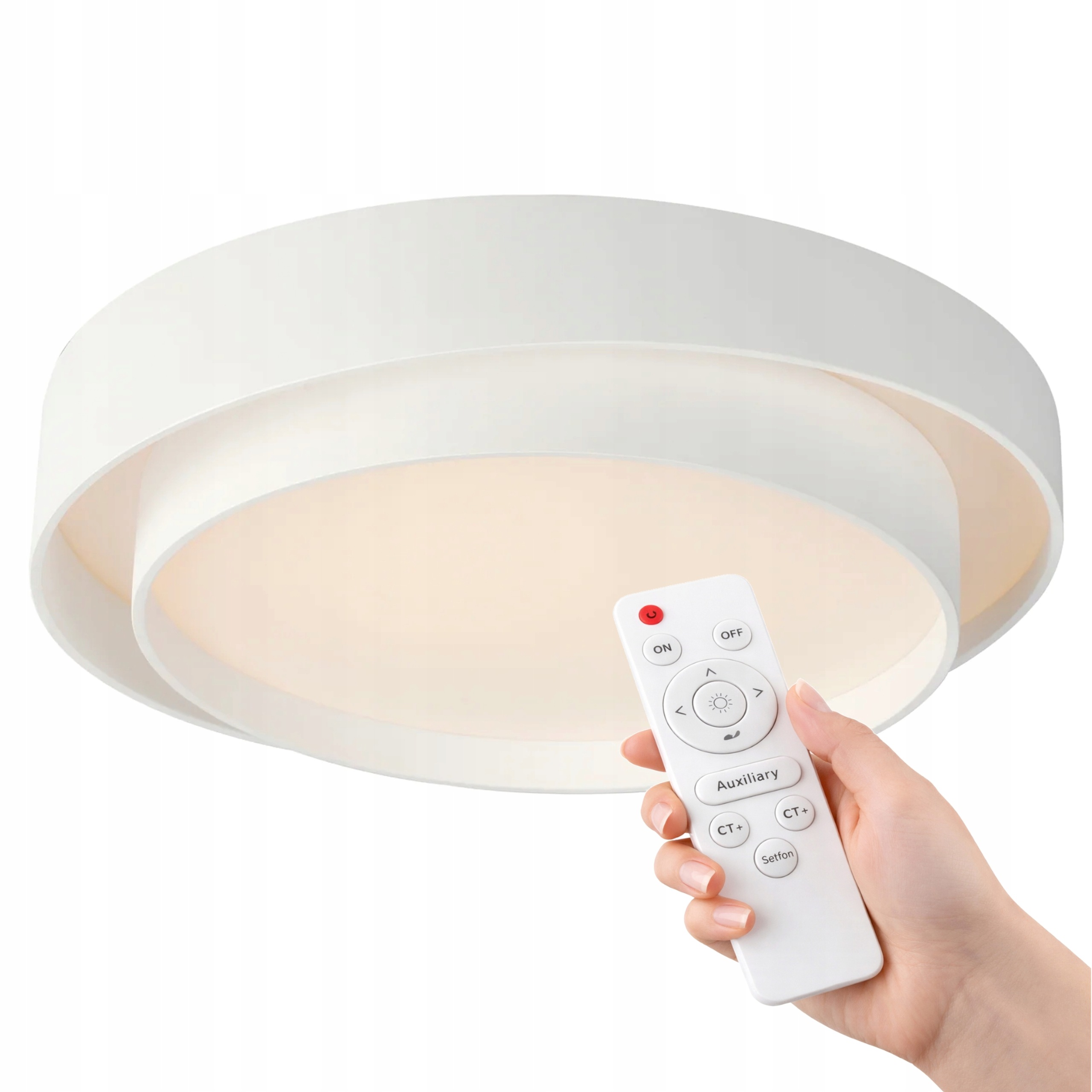 Stropní Svítidlo Kulatá 50 CM Stropní Svítidlo Led Bílá Nástěnný S Dálkovým Ovládáním 3 Barvy