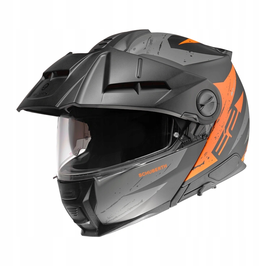 Čeľusťová Prilba Schuberth E2 Explorer Orange Adventure S Krytom Blenda XL