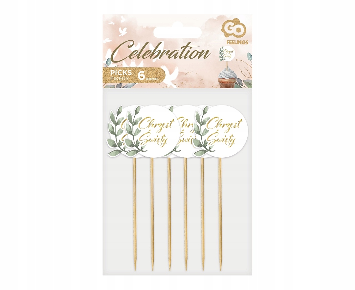 Topper do dekoracji na Chrzest - 6szt EAN (GTIN) 5902973170122