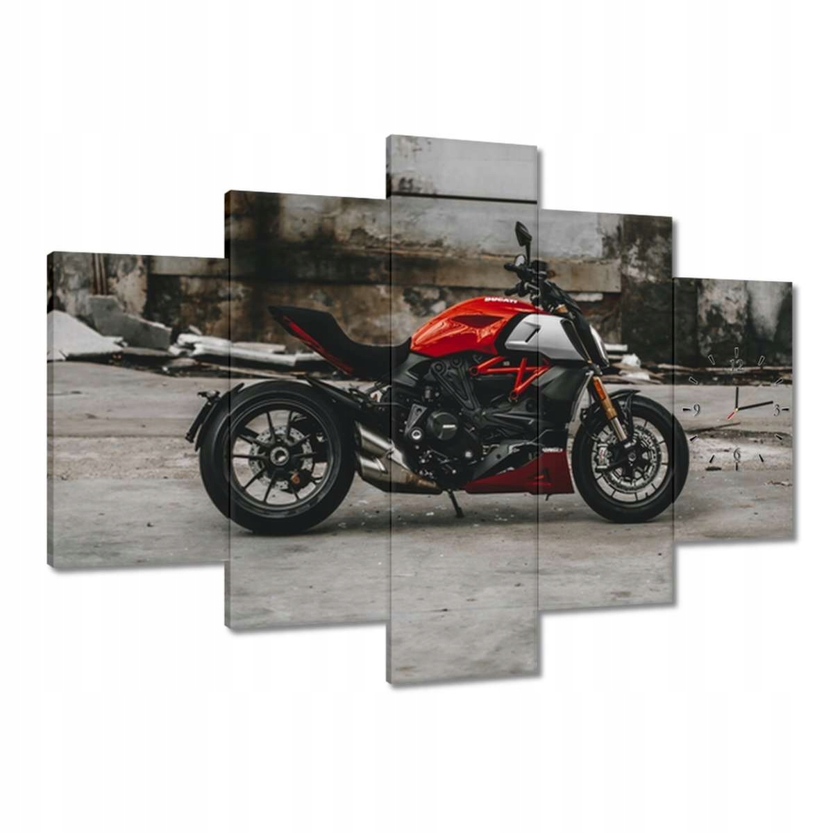 Hodiny 150x105 Červené Ducati Motocykel