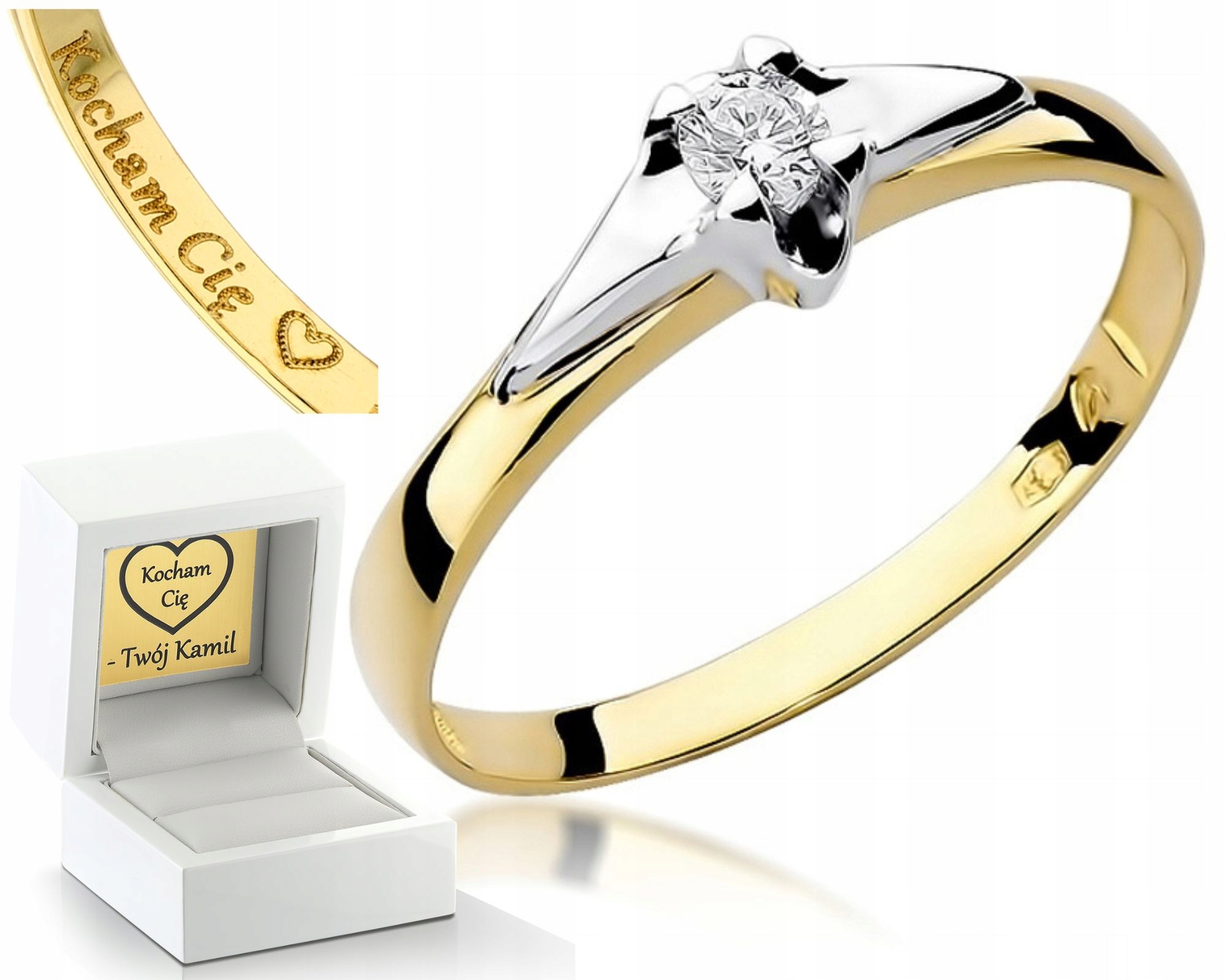 Prstýnek Briliant Diamant 585 Gravírování Bonus