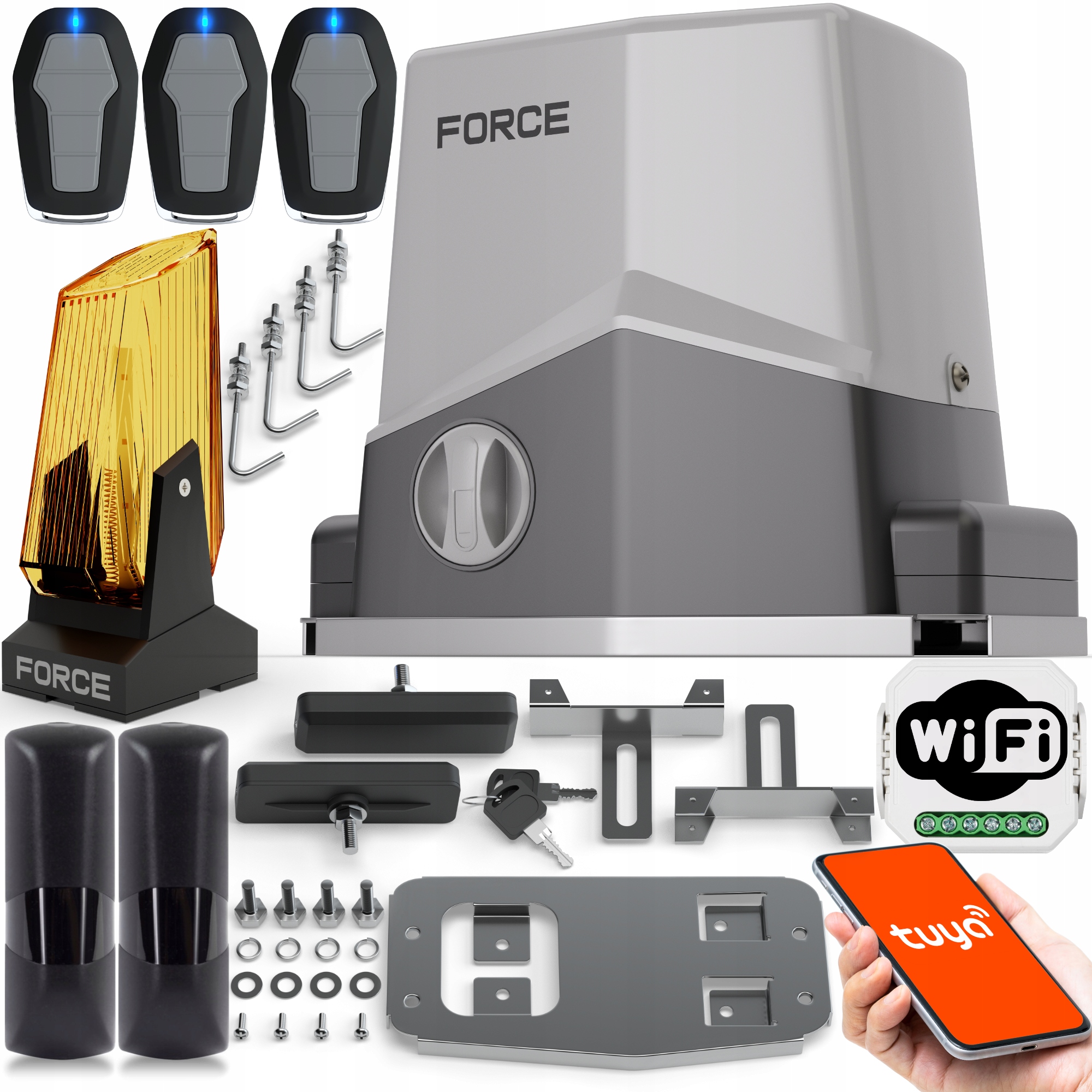 Force Tytan SL600 Pohon Pro Posuvné Brány do 600 kg, Led Lampa, WiFi