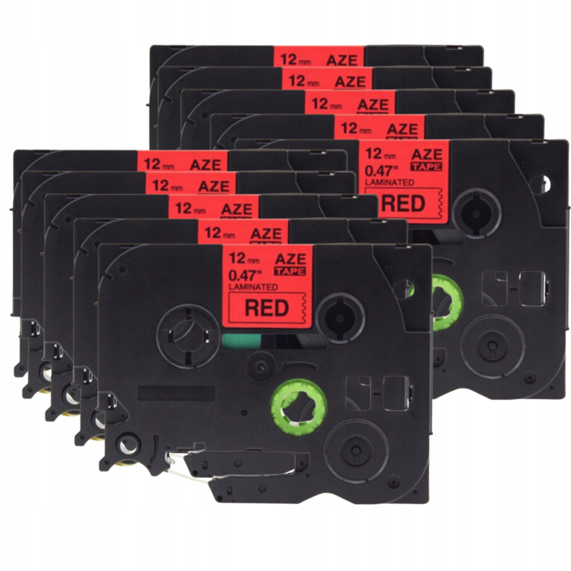 10x Páska pro Brother TZ-431 Černá na Červeném Odolná A Spolehlivá