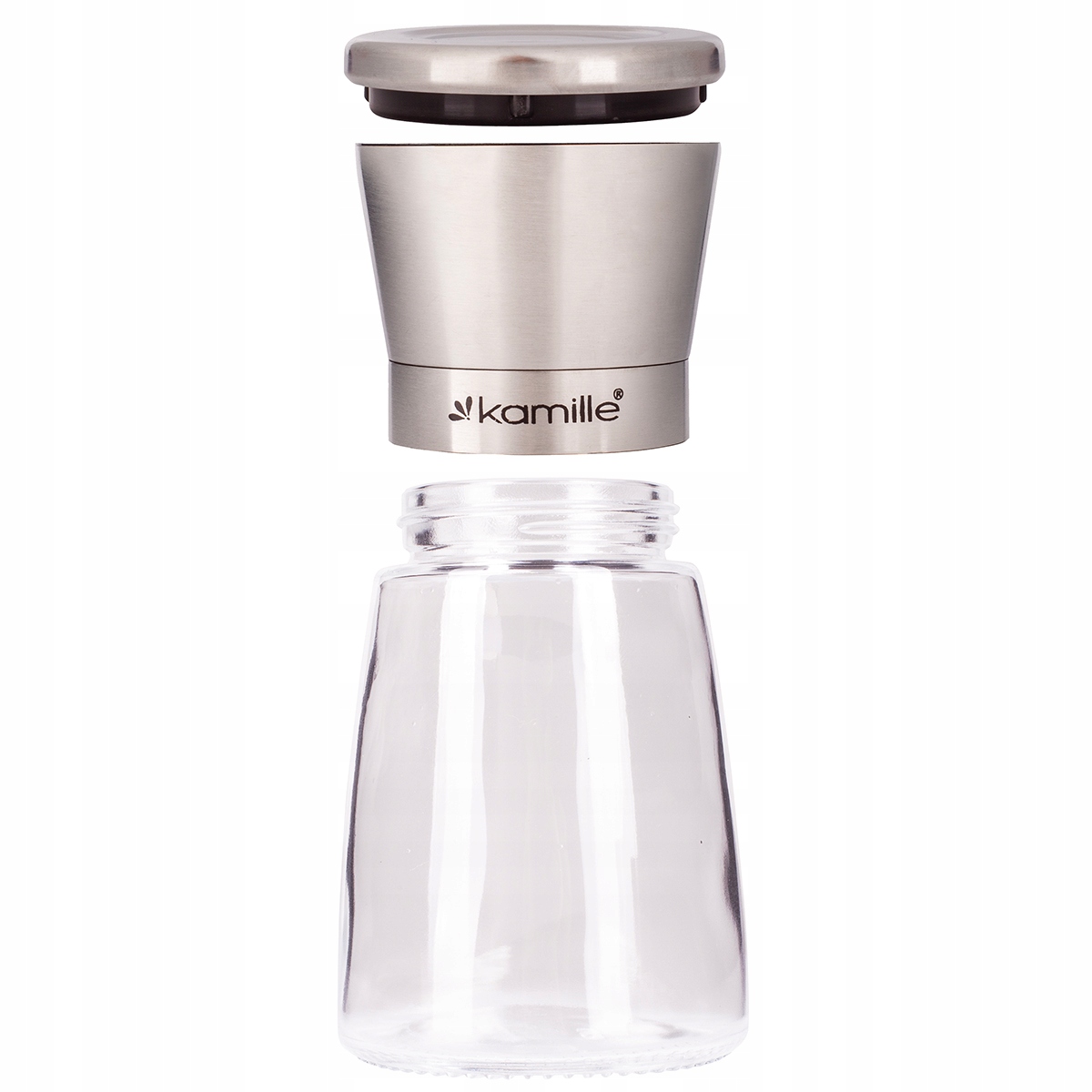 MŁYNEK RĘCZNY ZESTAW MŁYNKÓW 2 SZT. DO PIEPRZU SOLI PRZYPRAW KAMILLE Materiał szkło