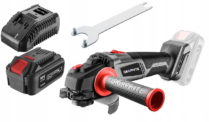 

Szlifierka kątowa bezszczotkowa E+ 18V 125mm 4AH