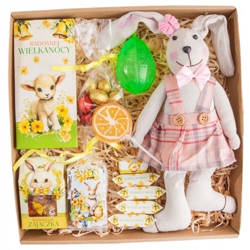 Duży na Wielkanoc dla dziecka Zajączek wielkanocny puzzle słodycze