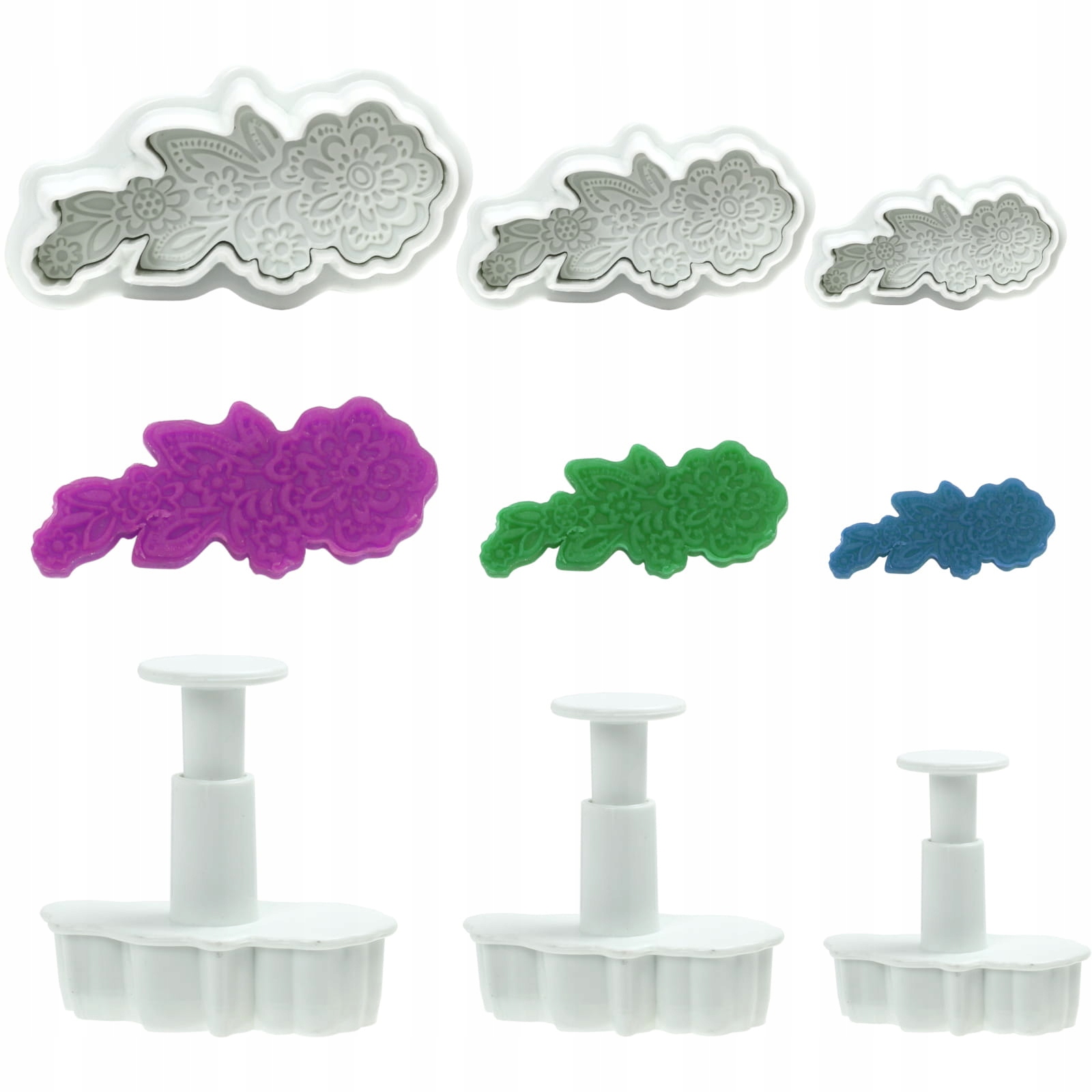 

Foremki wykrawacze wyciskane Listki II 3 szt.