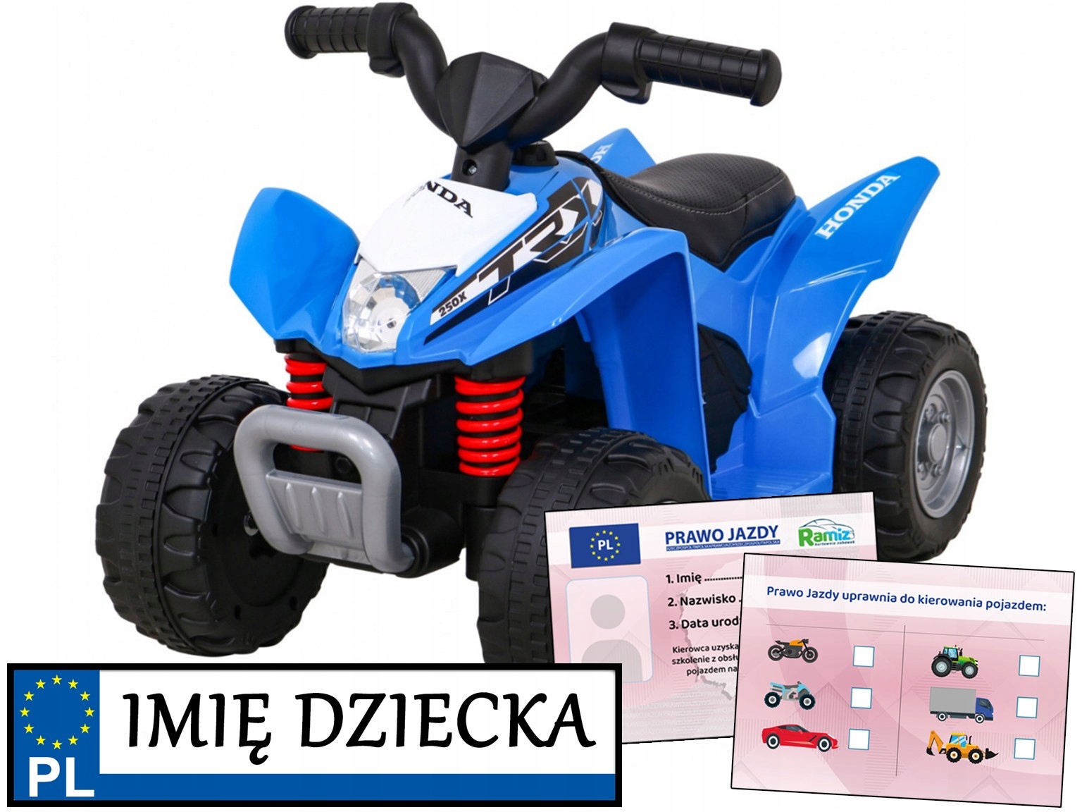 Honda 250x Trx quad elektryczny dla dziecka Stabilny Pojazd Na Akumulator