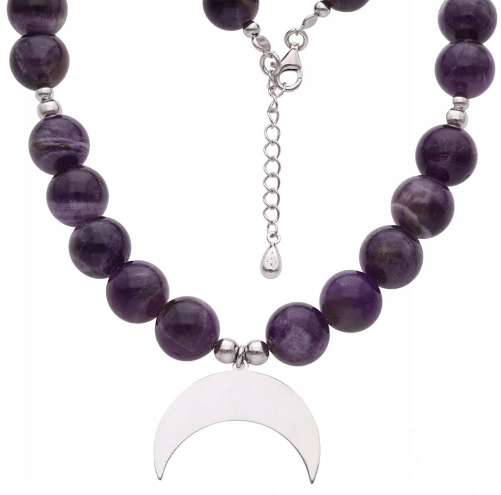 Stříbrný náhrdelník Ag 925 s ametystem PW0180324Č._3