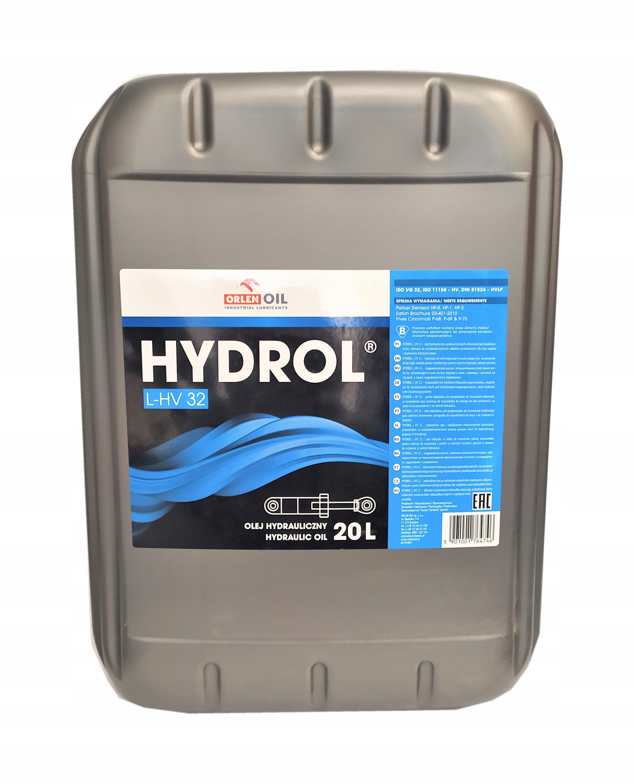 

Orlen Oil Hydrol Hv 32 20L. Olej Hydrauliczny