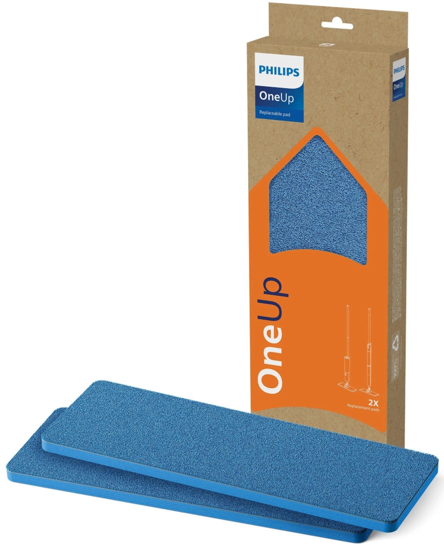 2x Pad Vložka Do Mopu Philips OneUp XV1882 Nástavec Pro Modely XV3101 XV5113