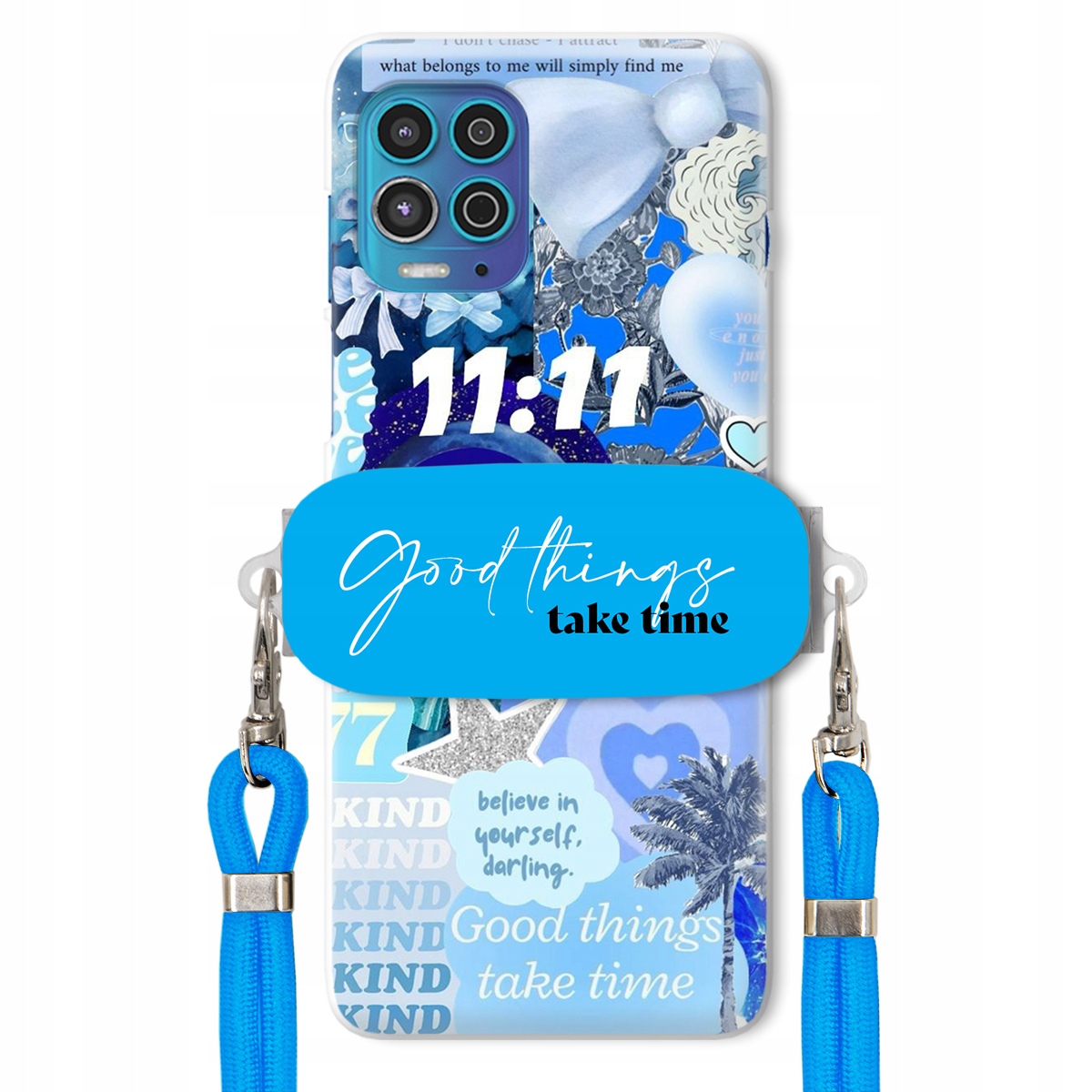 Puzdro pre Motorola Edge S Držiak Crossbody vodítko Good Things Sea Lata