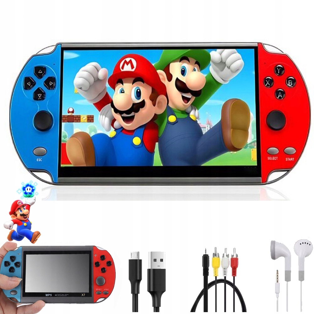 43-CALOWA Przenośna Konsola Do Gier Dla Dzieci X7 Z Pamięcią 8 Gb