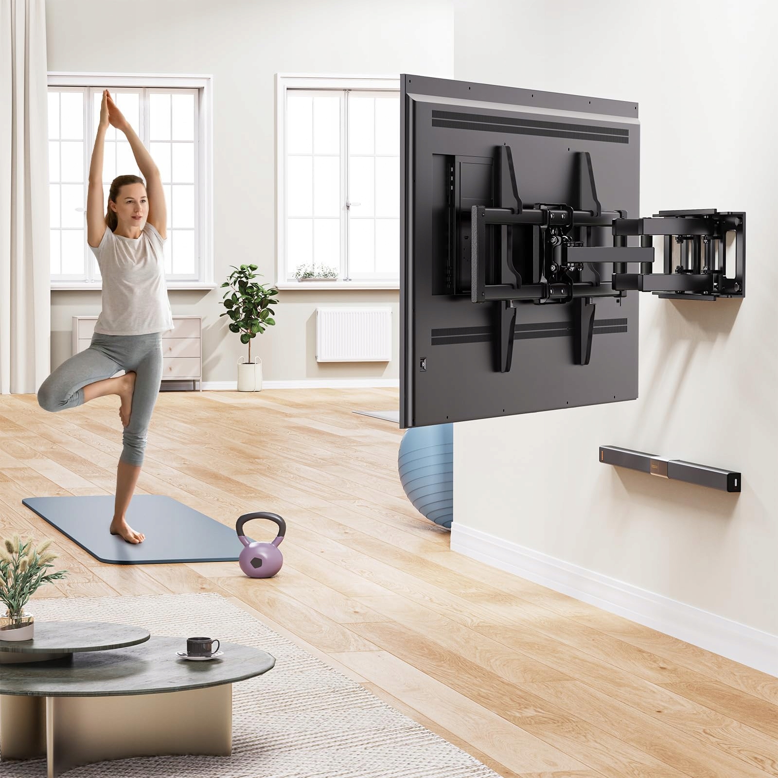 ALPHAMOUNT TV Wall Mount 37-75" Tilt 45kg VESA 200x100-600x400 Wersja 2 — miniatura 7