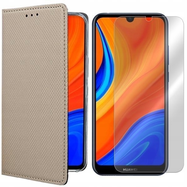 

Etui Do Huawei Y6S Pokrowiec Obudowa Magnet +szkło