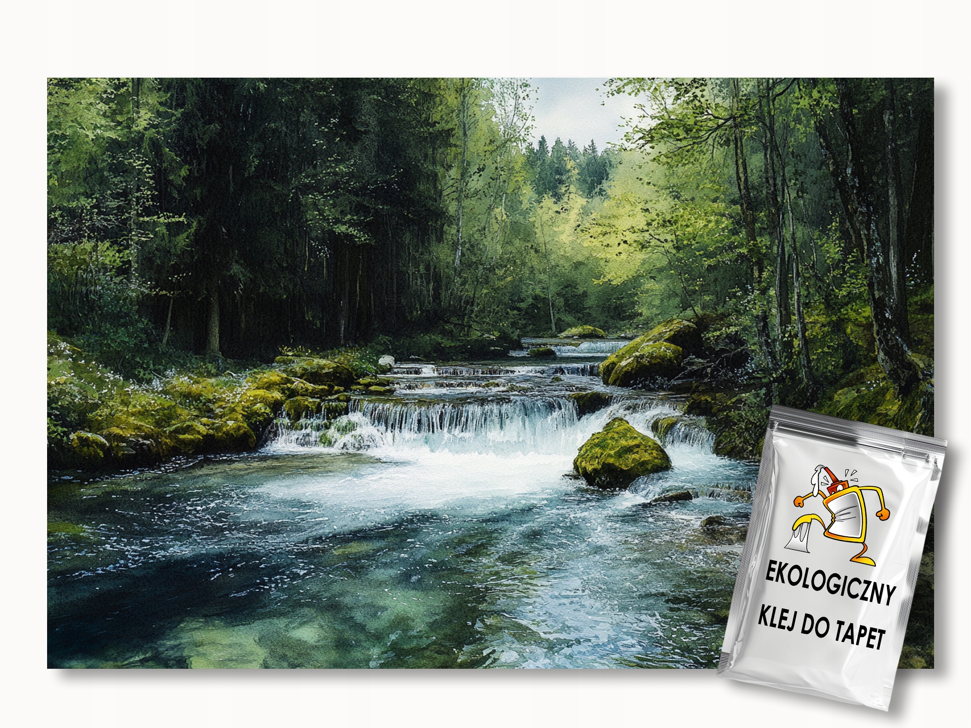 Fototapeta Flizelina Krajina Pohled Na Les Stromy Řeka Vodopád 350x256 155g