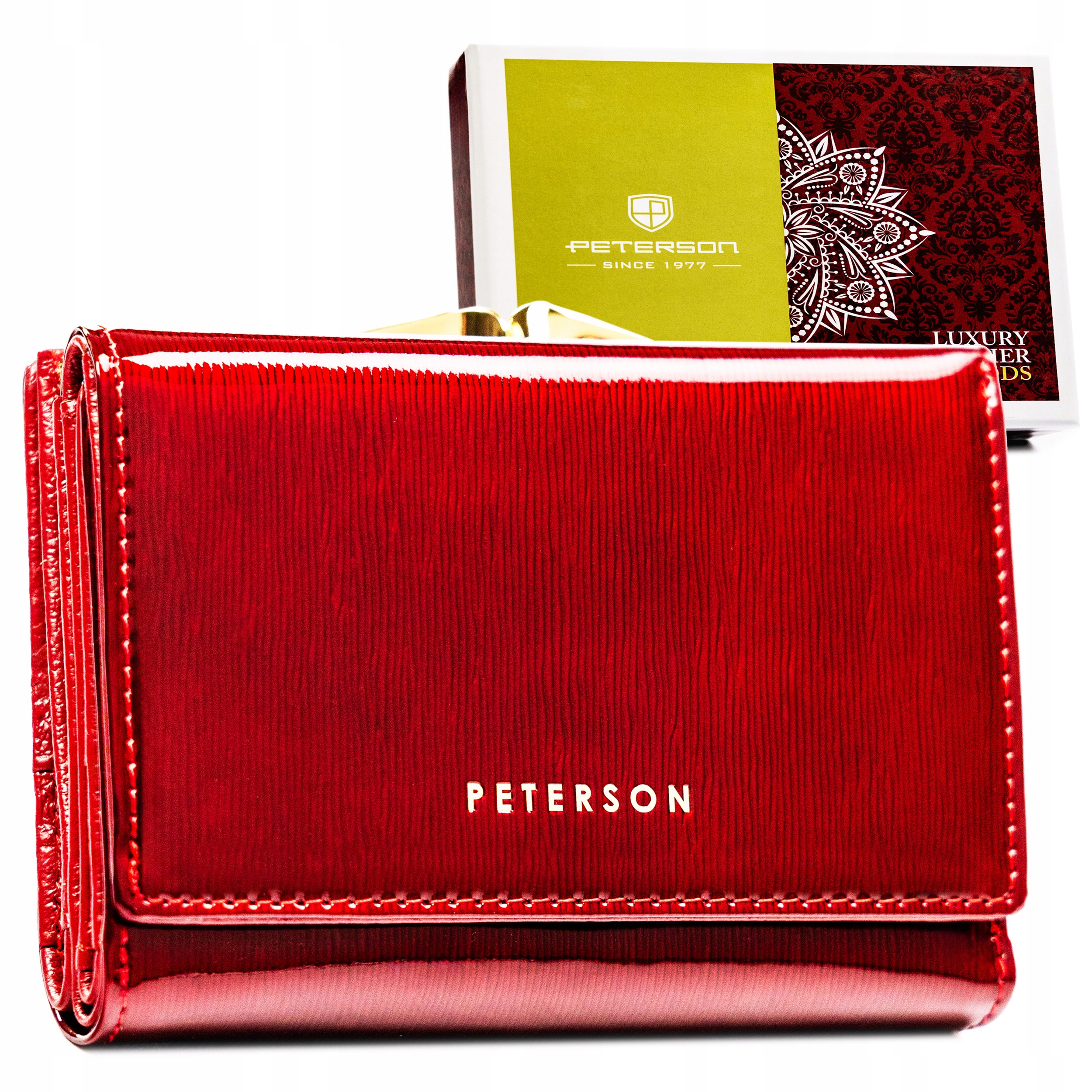 Peterson markowy damski portfel skórzany na bigiel Rfid Stop