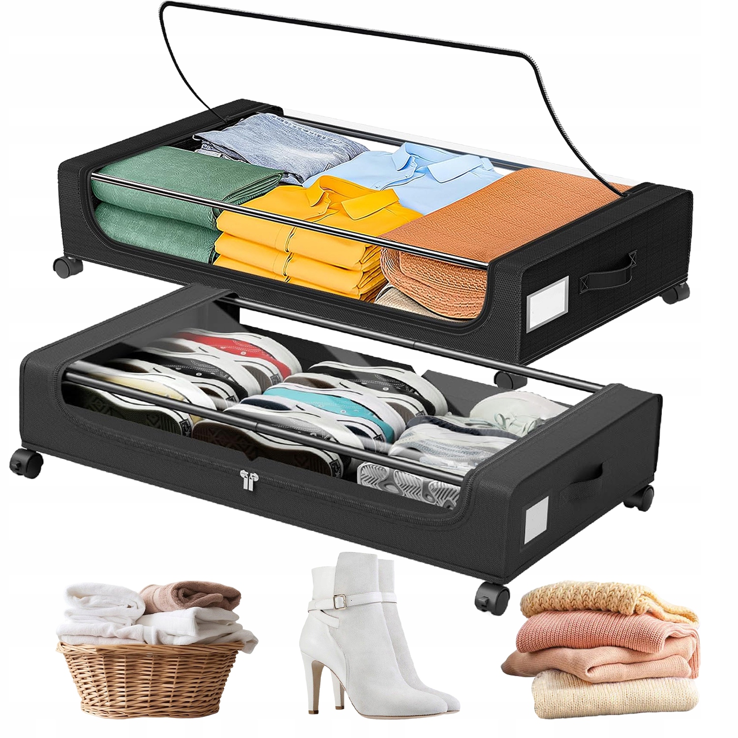 Úložný Box Pod Postel Na Kolečkách, Kovová Konstrukce