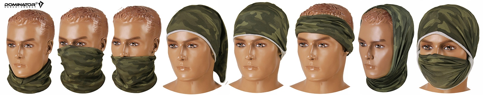 KOMIN BANDANA CHUSTA SZAL DOMINATOR DARK CAMO Szerokość produktu 24 cm
