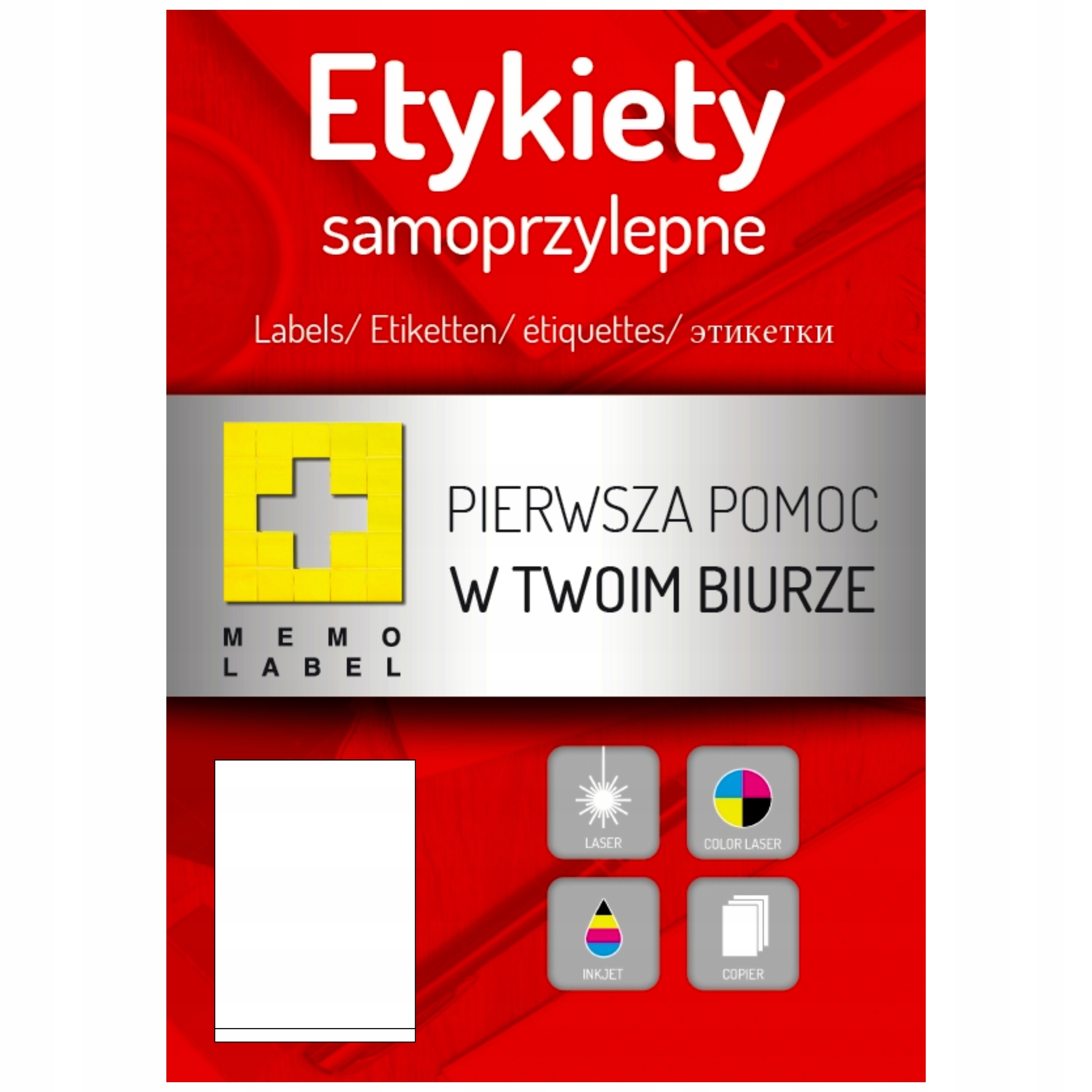 

Etykiety samoprzylepne 100 arkuszy 210x297mm białe