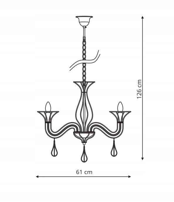 ŻYRANDOL LAMPA WISZĄCA GLAMOUR Tarragona 6 Marka inna