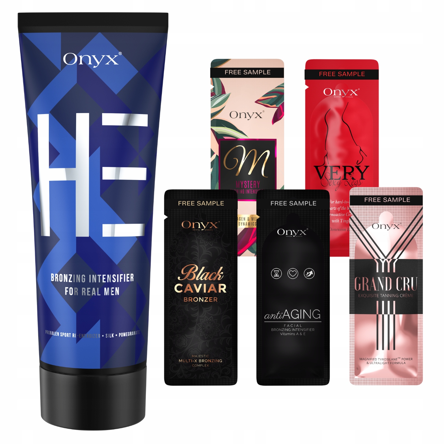 Onyx He bronzující urychlovač opalování pro muže v soláriu vzorky