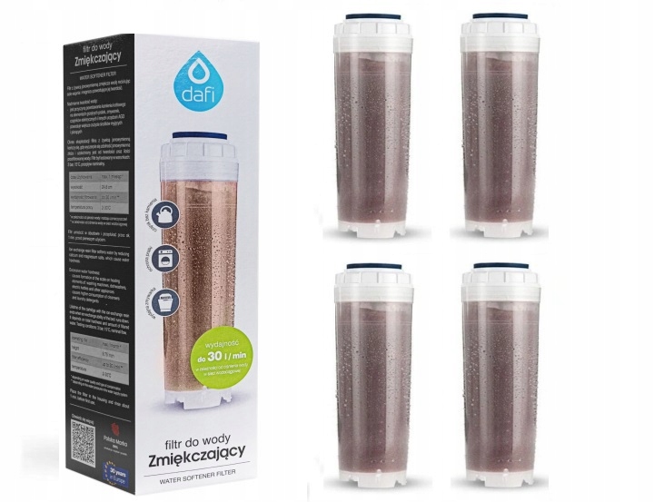 4x Filtr Przepływowy Dafi Żywiczny Zmiękczający