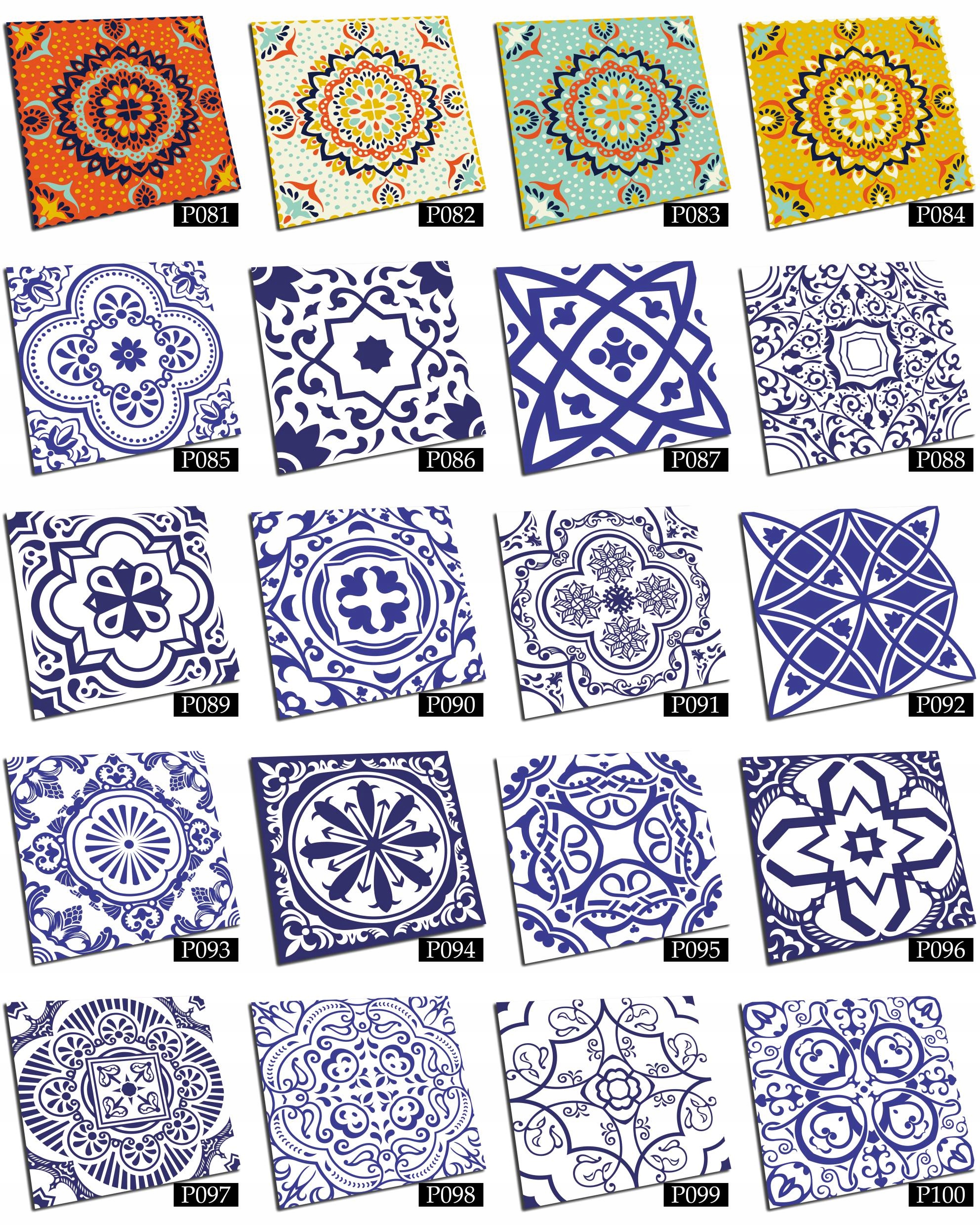 KAFELKI PCV 25x25 cm KOLOROWA MANDALA MOZAIKA Kolor inny