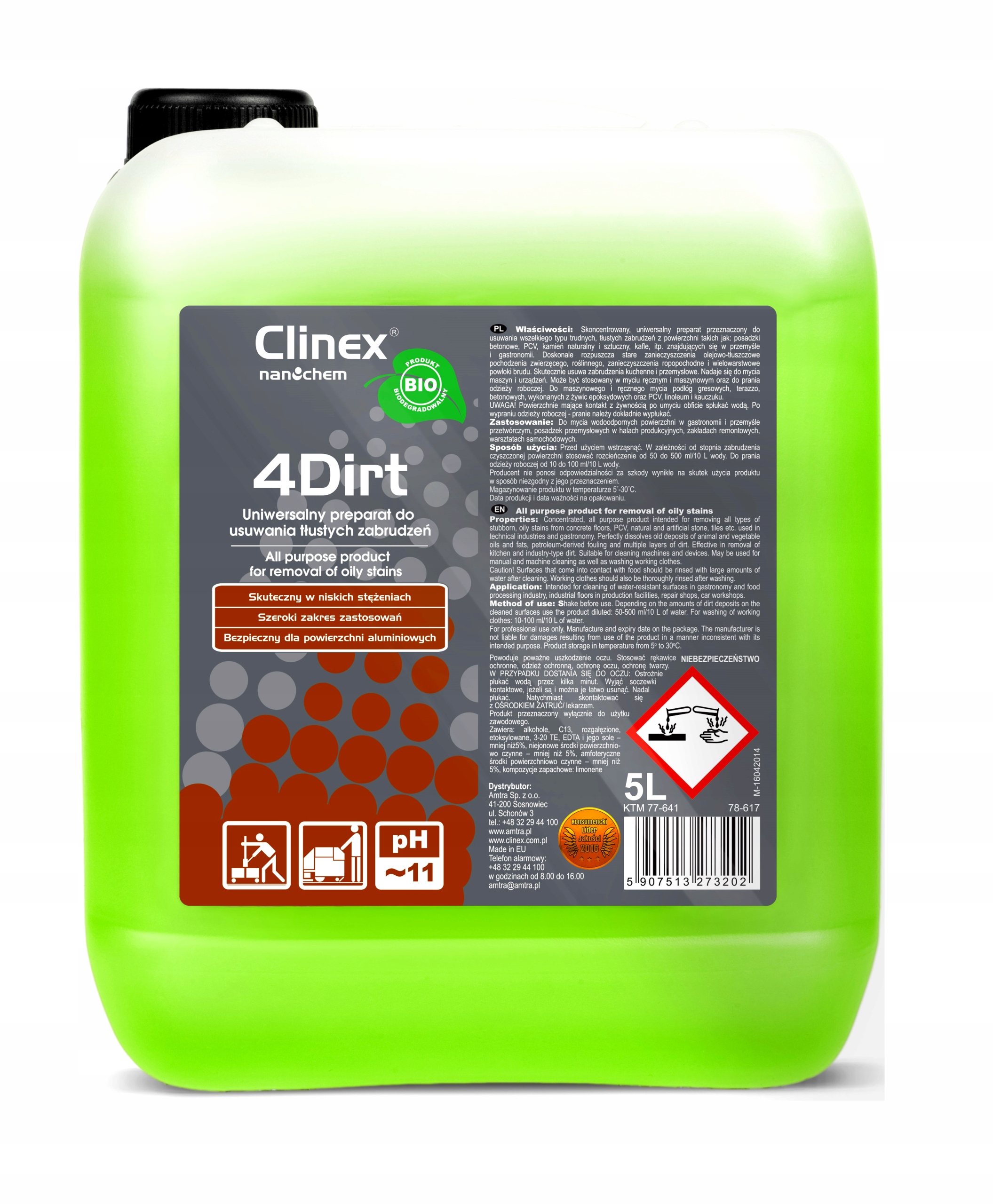 Levně Clinex 4DIRT 5 L Univerzální Přípravek Pro Použití