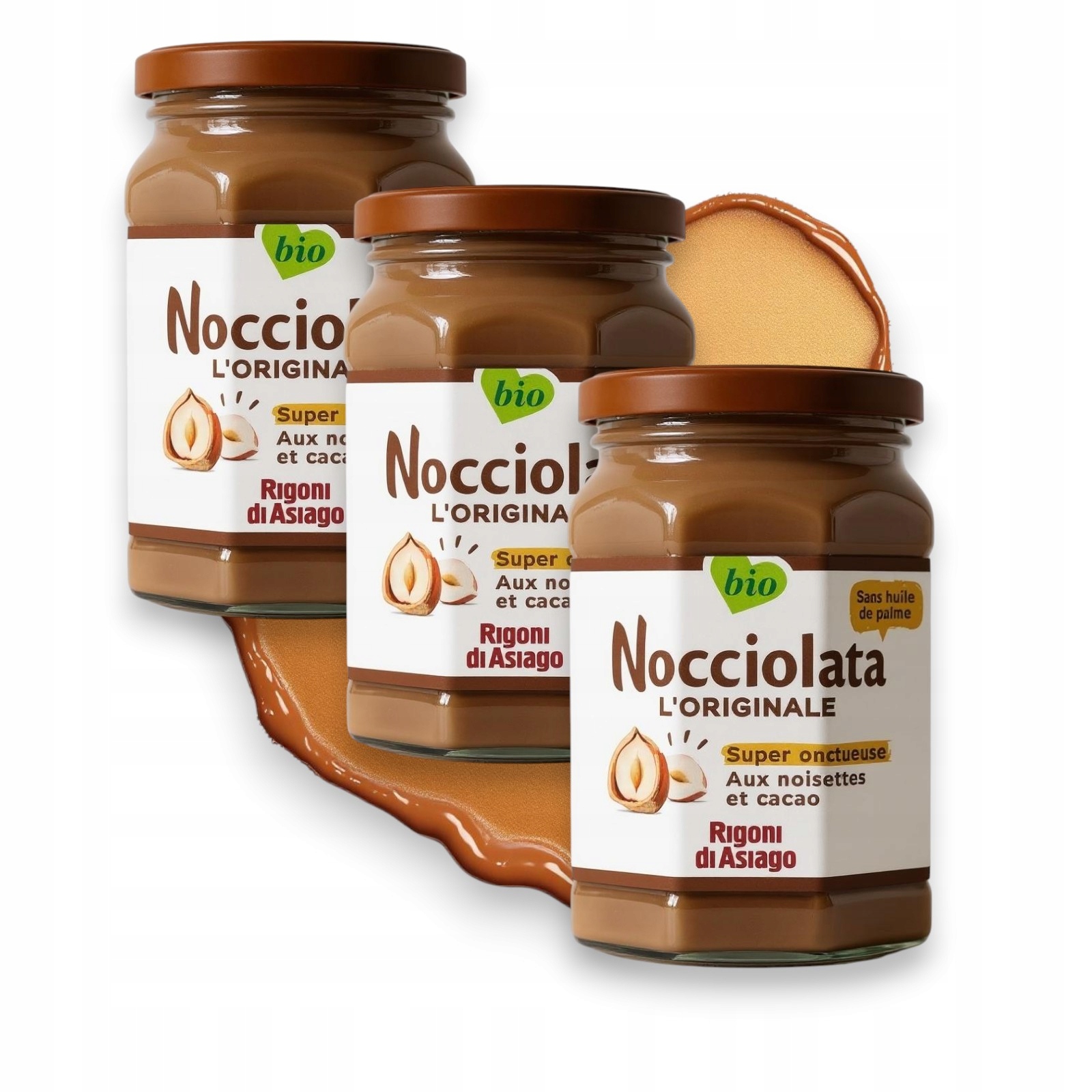 Krém lískové ořechy a kakao Nocciolata Bio 250 g V Balení Levněji 3 ks