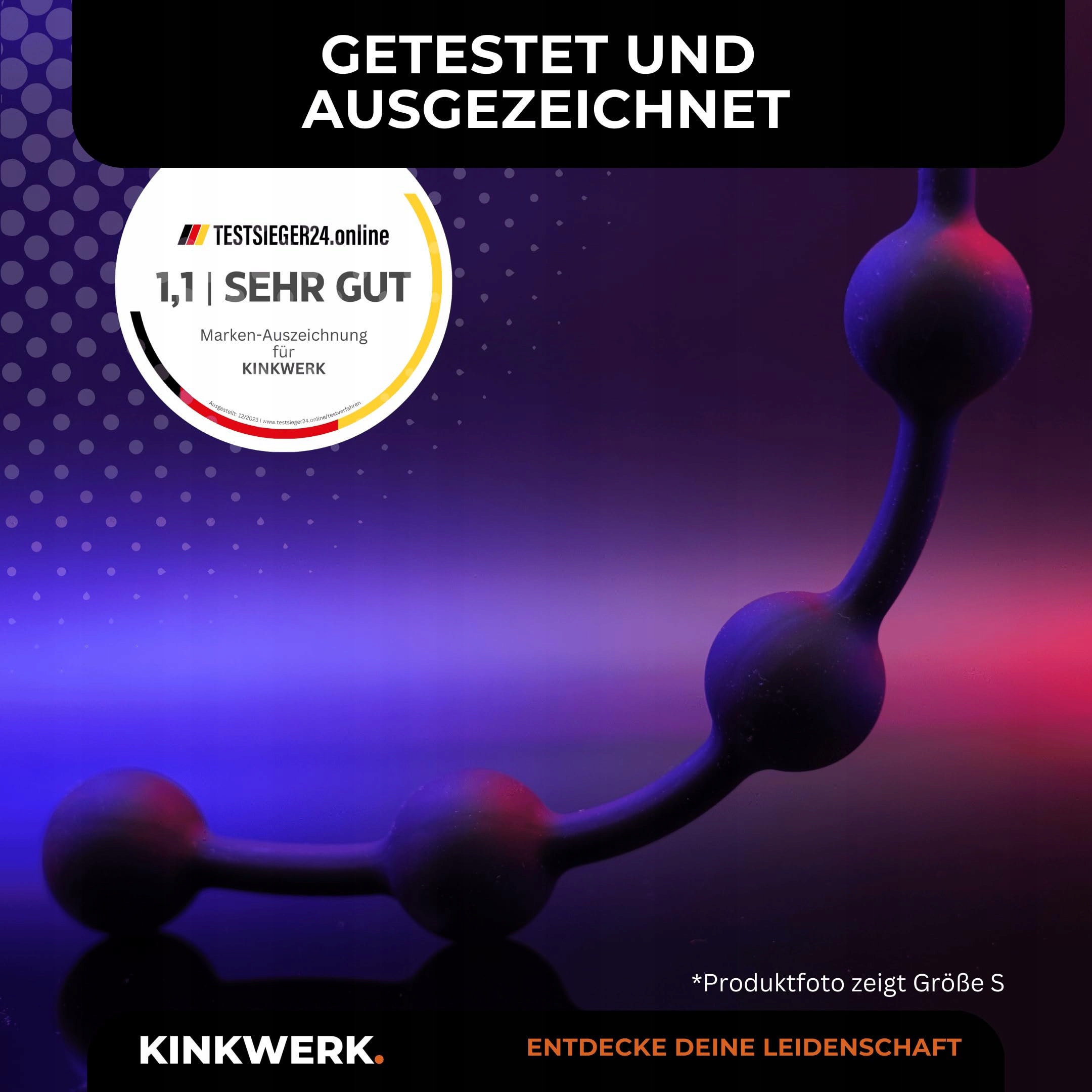 KINKWERK Łańcuch Analny 4 Kulki Silikon Premium dla Początkujących — miniatura 4