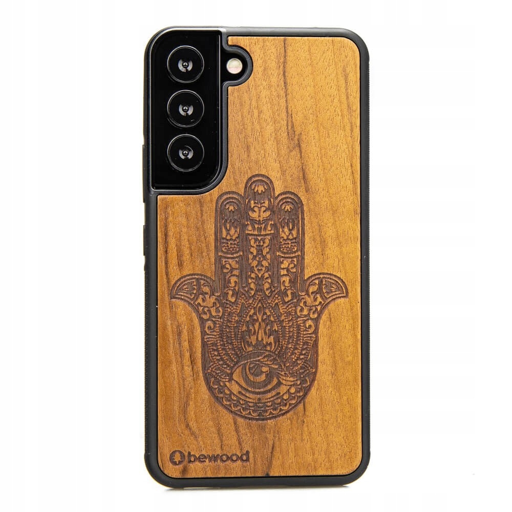 Dřevěné Pouzdro pro Samsung Galaxy S22 Hamsa Imbuia