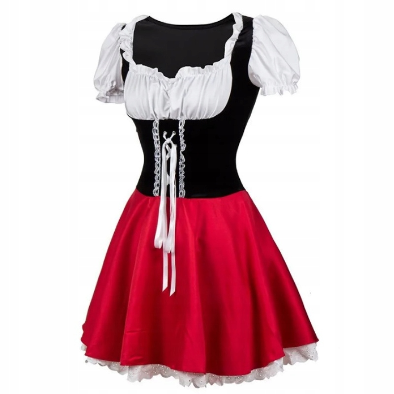 STRÓJ KOSTIUM CZERWONY KAPTUREK SUKIENKA COSPLAY DLA DOROSŁYCH XL 170/176 Rozmiar XL