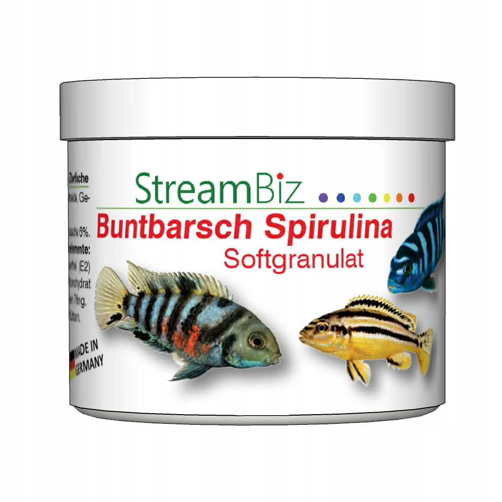 StreamBiz Buntbarsch Spirulina Soft 230 g granulované krmivo pro cichlidy