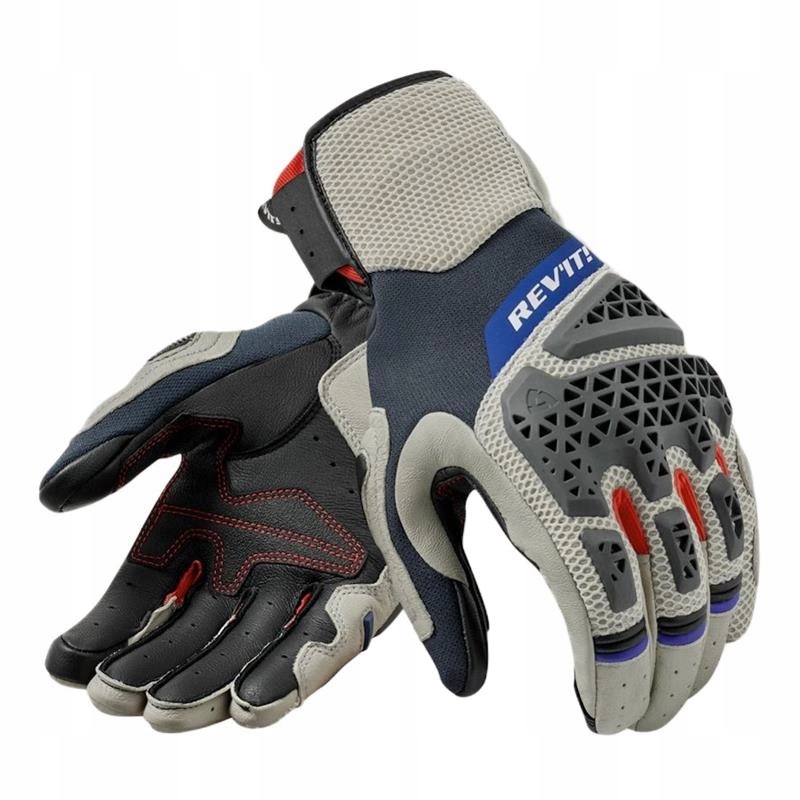 Motocyklové rukavice Revit Sand 5 Silver/red strieborná červená