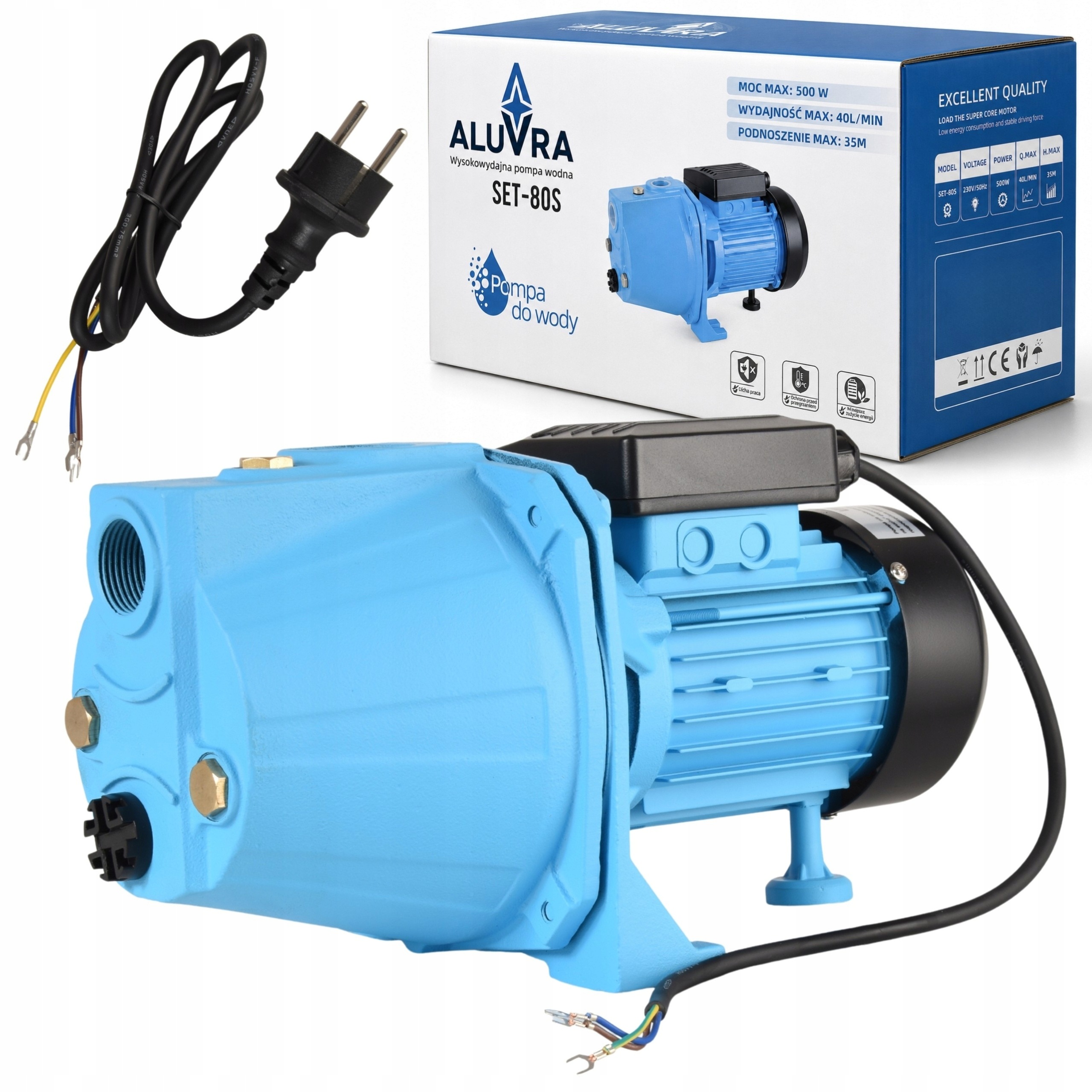 Hydroforová Pumpa SET80S 550W Pre Záhradný Dom, Výkonná, Voda 40 L/min