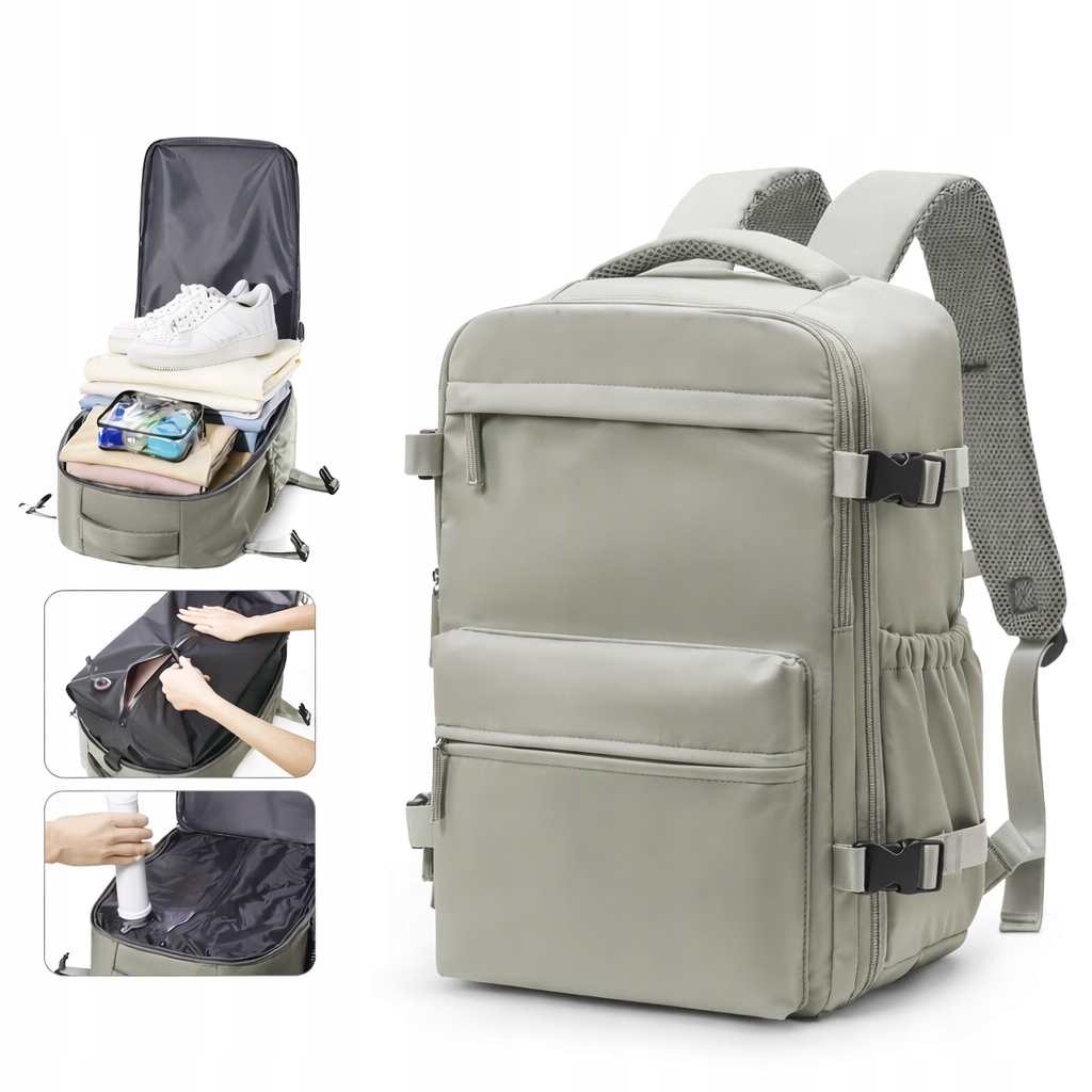 Plecak Bagaż Podręczny Kompresyjny Próżniowy Samolot 40x30x20 Pompka