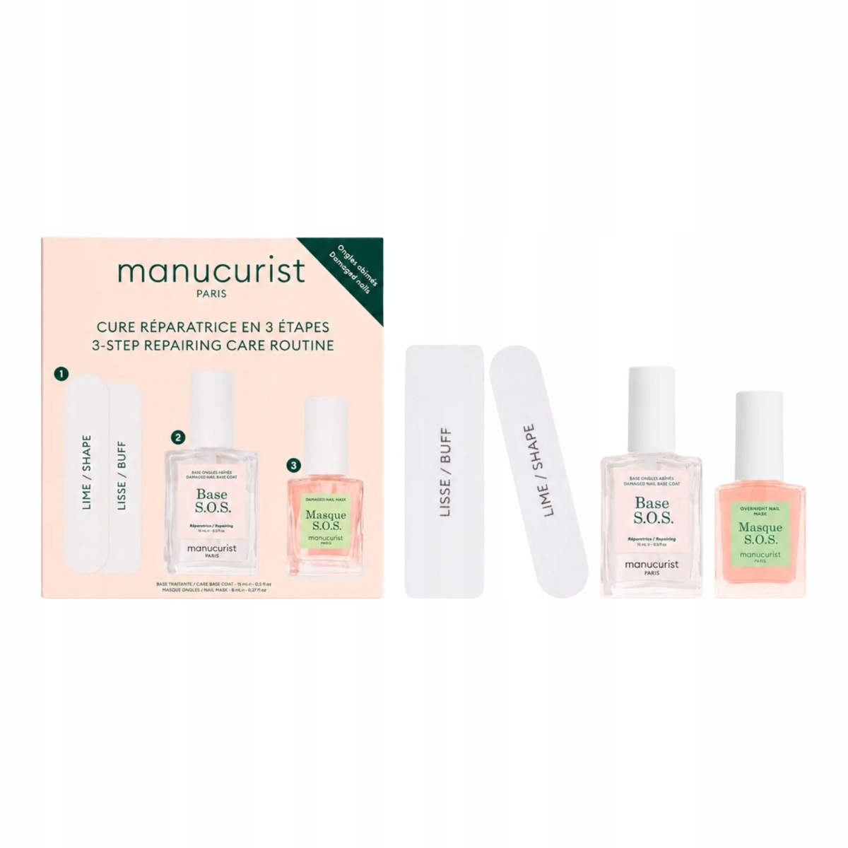 Manucurist Regenerační sada na poškozené nehty 15+7 ml