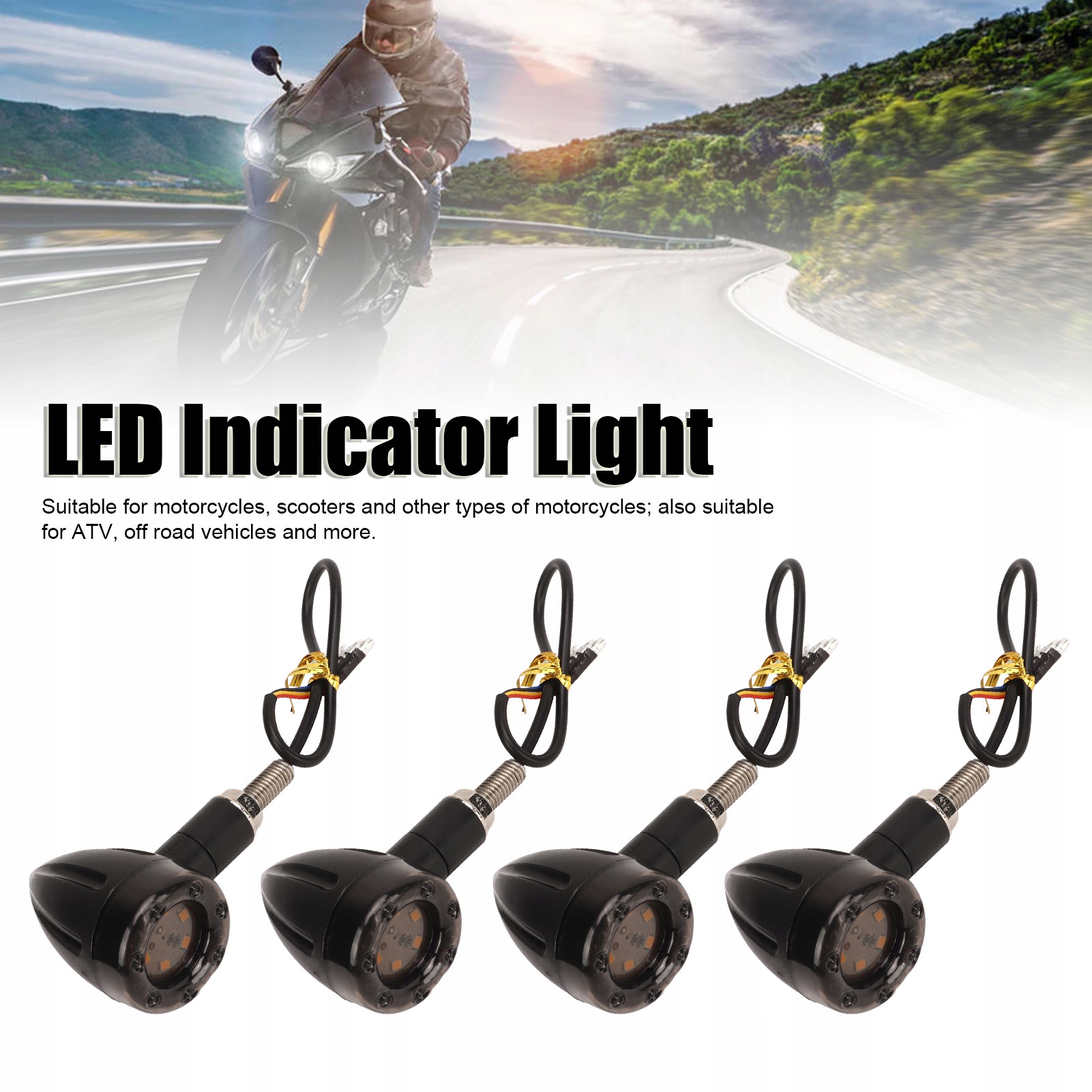 4X KIERUNKOWSKAZ LED MOTOCYKLA SKUTERY HOMOLOGAC Numer katalogowy oryginału 1611230018911