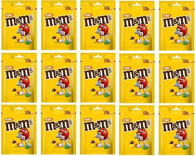 15x 125g M&m's Peanut cukierki orzechowe Karton